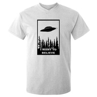 I Want To Believe T-Shirt - Funny T Shirt Sci Fi Ufo Space X Fiction Files Alien New T Shirts Unisex