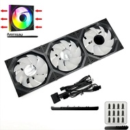 CX FUTRUE พัดลมระบายความร้อนประกบไร้สาย 5v3 พิน ARGB + 12V4 พินอินเทอร์เฟซ PWM พัดลมหลายตัวสามารถประ