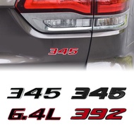 392 345 6.4L Logo Emblem Metal Alloy Adhesive Badge Rear Trunk Fender Body Sticker For HEMI Compass 
