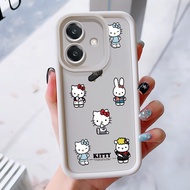 Case For OPPO A3 4G A3 Pro 5G A3X 4G A3X 5G A40 A60 5G Three-Color Cat Phone Silicone Shockproof