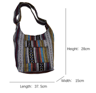 BOHO SLING  Ethnic Native Designs Zipper Closure fashion national sling bags shopping bag unisex