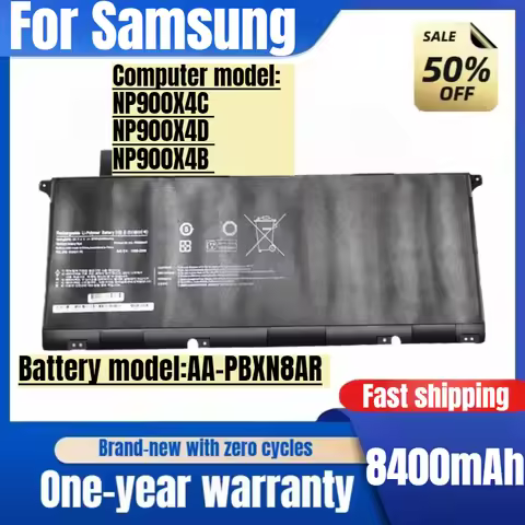 For Samsung NP900X4C NP900X4D NP900X4B Laptop Battery AA-PBXN8AR High Capacity Battery High Quality 