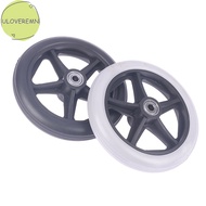 uloveremn 6 Inch Wheels Smooth Flexible Heavy Duty Wheelchair Front Castor Solid Tire Wheel Wheelchair Replacement Parts SG