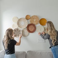 Straw Wall Decoration Background Wall Living Room Ornaments Entrance Bedside Wall Decoration B & B W