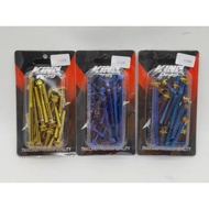 Screw Engine Skru Engine Alloy King Drag Colour Gold & Titanium Y15 / RS150 /LC135