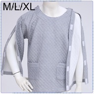 [Eigell] Bedridden Patient Clothing Hospital Gown Simple Easy Wear Medical Outfit