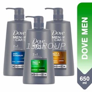 Dove Men+Care 2in1 Shampoo + Conditioner / Anti-Dandruff Fresh Clean Thick Strong , 650ml