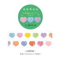 100 lembar sticker washi cute decorative sticker kawaii stiker lucu - love bling