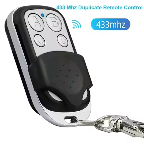 433MHz Smart Copy Duplicator Metal Push Button Remote Control Transmitter ABCD / Lock Unlock 4Button