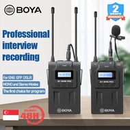 BOYA Professional UHF microphone BY-WM8 Pro Dual-Channels Lavalier Wireless Microphone System