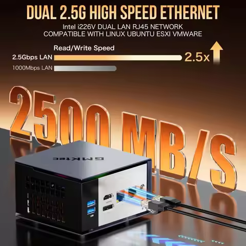 GMKtec EVO-X1 MINI PC AMD Ryzen Al 9 HX 370 OCulink Gamer PC Computer Radeon 890M LPDDR5 7500Mhz 32G