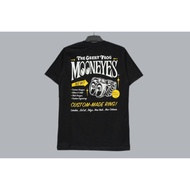 เสื้อยืด พิมพ์ลาย Mooneyes แหวนกําหนดเอง สีดํา S-5XL