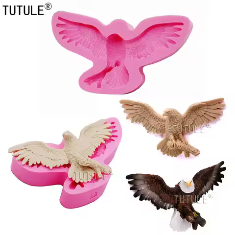 Bald Eagle Silicone Rubber Flexible Food Safe Mold- Resin Clay Fondant Chocolate Soap Silicone Jewel