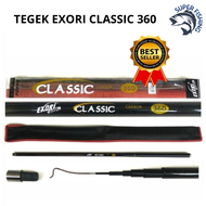 Tegek Exori Classic 360 Bahan carbon Warna hitam Ruas 7