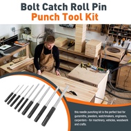 [ ]9-Piece Set-Up Punch Round Punch Pieces Roll Pin Punch Set Tool Bolt Catch Roll Pin Punch Tool Ki