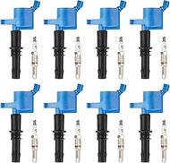 Ignition Coil Pack + Iridium Spark Plugs for Ford Expedition F150 F250 F350 Lincoln Mark LT Navigato