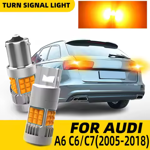 2pcs Car LED Turn Signal Lights Bulbs Amber For Front/Rear Direction Indicator Lamp Bulbs For Audi A