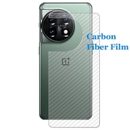 For OnePlus 12 11 11R 3D Transparent Carbon Fiber Rear Back Skin Film Stiker Screen Protector (Not Tempered Glass)