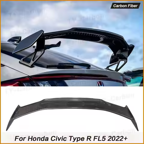 Real Carbon Fiber Rear Spoiler Trunk Wing for Honda Civic Type R FL5 MD Style 2022+ FRP