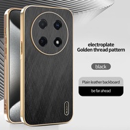 Luxury Electroplated Gold Silk Pattern Phone Case For Huawei Nova 13i 12i Nova13i Nova12i Shockproof