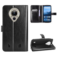 Luxury Crazy Horse PU Leather Casing for Oukitel WP16 Flip Cover Lanyard Card Holder Wallet Case