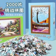 爆款成人拼圖2000片創意風景油畫拼圖超難燒腦遊戲益智玩具