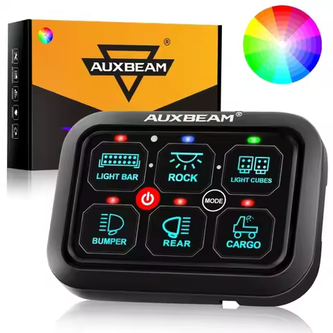 RA60 RGB 6 Gangs Switch Panel Bluetooth APP Control DIY Switch Controller Toggle/Momentary/Pulsed Mo