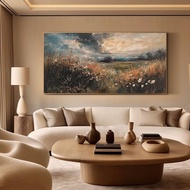 Modern minimalist textured abstract wall painting with natural trader motif - Home decoration