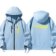 Cyberpunk Waterproof Jacket Hooded Coat Edge Walker 2077 Spring Autumn Clothing Polyester Casual Fas