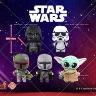 Hot Toys COSBABY Mini Q Version Star Wars Darth Vader The Mandalorian Grogu 18cm Action Figure Doll 