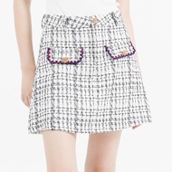 Enzy Storia X This Is April Korean Style Mini Skirt for Women, Trendy ES Zephyra Tweed Skirt White