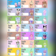 MATA BOBA, ICE CREAM, DONUT Themed Textbook Stickers