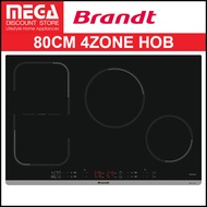 BRANDT BPI184HUB 80CM 4-ZONE ULTRABOOST HORIZONE INDUCTION HOB