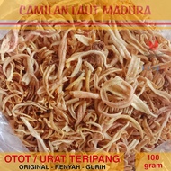 OTOT URAT TERIPANG LAUT RENYAH GURIH 100 gram SIAP MAKAN Asli Alami Camilan Laut Madura Oleh Oleh Kh