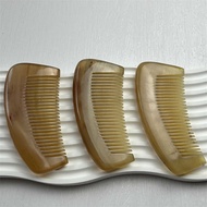 Horn Comb Claw Comb Yellow Buffalo Horn Comb Massage Yak Horn Hairdressing Comb Bag Comb Chubby Comb