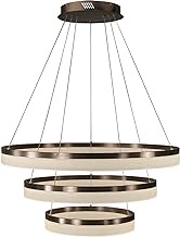 Chandeliers Light Fixture Modern Led Chandeliers Dining Table Led 3 Ring Led Hanging Lamp Living Room Ceiling Light Bedroom Height Adjustable Pendant Lights Ceiling Lamp Hanging Lights [Ener