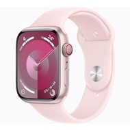 Apple Watch Series 9 智能手錶 GPS+流動網絡 45mm粉紅色鋁金屬錶殼淡粉紅色運動錶帶M/L 預計7日內發貨 -