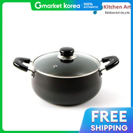 Kitchen Art | Kitchen Art 448Kui95 Juno Daily Hard-Anodized Pot Black Classic Double-Handled 20cm