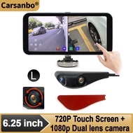 Carsanbo Dual Lens Side View Camera System With 6.25Inch 720P Dvr Touch IPS Screen With Blind Spot A
