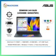 Asus Laptop Zenbook 14X OLED UX5400E-GKN227WS 14" 2.8K Pine Grey ( I7-1165G7, 16GB, 512GB SSD, MX450, W11, HS )