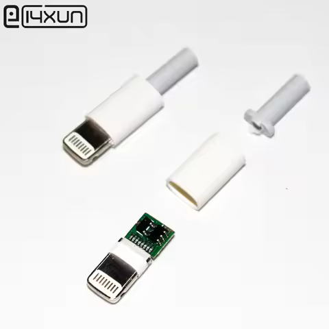 2sets 8Pin Male Plug USB Connector Adapter Converter 3.5mm Stereo Welding Type Connector for iphone 