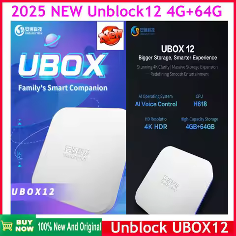 [Genuine]Latest U12 Overseas Version UNBLOCK TECH 12 version Android 12 tv box Internet TV Set-top B