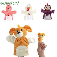 QUINTON Children's Hand Puppet, Parent-Child Plush Animal Puppet, Cartoon Dog Penguin Chick Finger Puppet Educational Toy