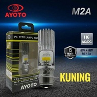 Cahaya Kuning Lampu Depan Led Motor Ayoto M2A H6 Ac Dc Motor Matic