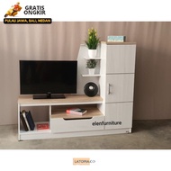 Furniture Modern Minimalis Bufet TV Kaca Minimalis Meja TV Panel Minimalis Ukuran 2 Varian 150/200 (