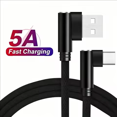 0.35m 1m 2m 3m 90 ° Elbow USB Type C Cable For Xiaomi HUAWEI Honor 10 Samsung S8 S9 Oneplus5 ZUK Z2 