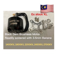 Brushless Motor Black Gem 2212 series (1400kv, 1800kv, 2200kv, 2450kv)