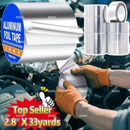 33yards Aluminum Tape Waterproof Sealant Aluminum Foil Tape High Temperature Tape Sealing Tape