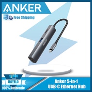 Anker USB C Hub Adapter, 5-in-1 USB C Adapter with 4K USB C to HDMI, Ethernet Port, 3 USB 3.0 Ports, for MacBook Pro, iPad Pro, XPS, Pixelbook, and More
