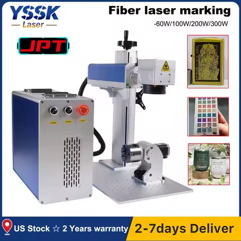 Fiber Laser Cutting Marking Machine 300W 200W 100W Engraving Cutter With EZCAD2 Software For Metal S